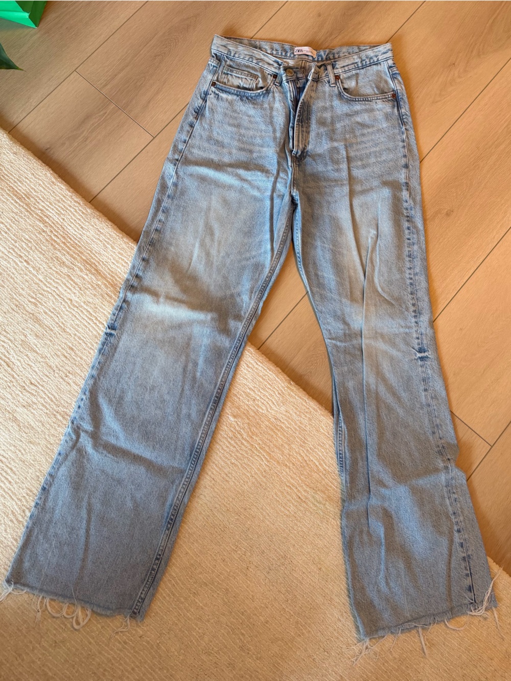 Zara Light Blue Full Length Boyfriend Jeans